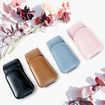 TILDOSAC Sunglasses Holder for Car Visor, Leather Magnetic Sunglass Holder for Car with Clip, Blue - Image 6