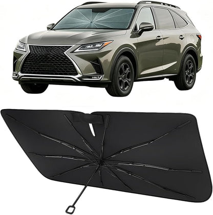 Proadsy Custom Fit Windshield Sun Shade Umbrella for 2016-2022 Lexus RX | Advanced Ice Crystal Material, -54°F Cooler, Zero-Gap Sunblock, Instant Setup & Foldable Design for Summer Parking, Daily Use by Proadsy