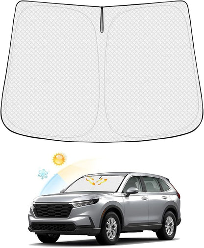 Canvcle Windshield Sun Shade for Honda CR-V 2023-2025 2026 CRV Accessories Thicken 6-Layer Front Window Sunshade Cover Sun Visor Protector Foldable Block UV Rays Keep Vehicle Cool by Canvcle