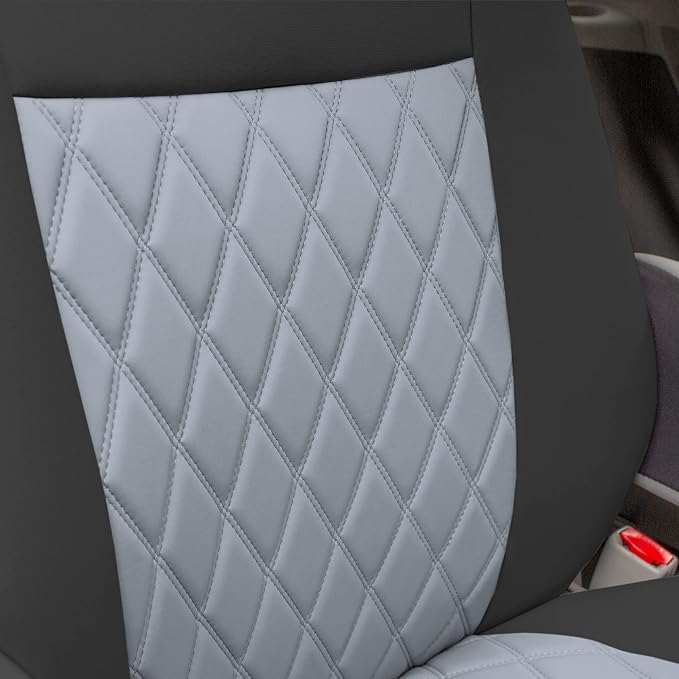 FH Group Custom Fit Car Seat Covers Specifically Made for 2011-2020 Toyota Sienna 7-8 Seater with Ultraflex Neoprene Water Resistant Automotive Seat Covers - Front Set Gray - Image 4