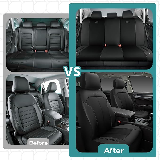 Skechers Car Seat Covers,GOGA Mat Oxford Cloth Seat Covers,Waterproof Car Seat Covers Full Sets,Automotive Universal Fit Seat Cover for Most Cars, Suvs, Trucks,Black - Image 7