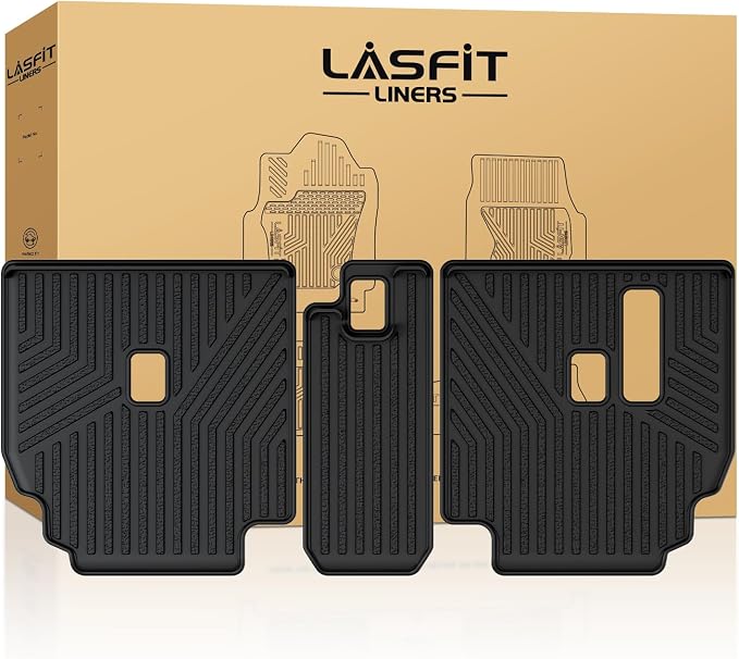LASFIT Cargo Mat for Toyota 4Runner 2013-2024 Fit 7-Seats 2nd Row Seatback | Not Fit 5 Seats, All Weather Custom Fit Anti-Slip Pet Friendly Easy Clean TPE Backrest Mats for 5th Gen 4Runner, Black by LASFIT
