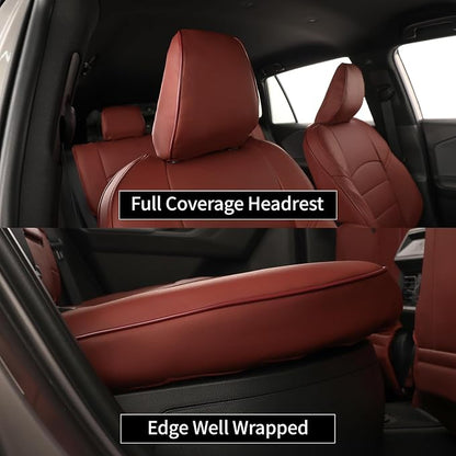 EKR Car Challenger Seat Covers 2011-2014,Leatherette Full Set | Custom Fit for Dodge Challenger 2011 2012 2013 2014 -Faux Leather(Burgundy) - Image 6