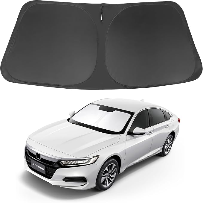 Windshield Sun Shade for 2018-2022 Honda Accord Sedan Accessories | Full covered, Foldable & Durable, Block UV Rays, Reduce Heat, Easy to install, Keep Car Cooler by LHFLIVE
