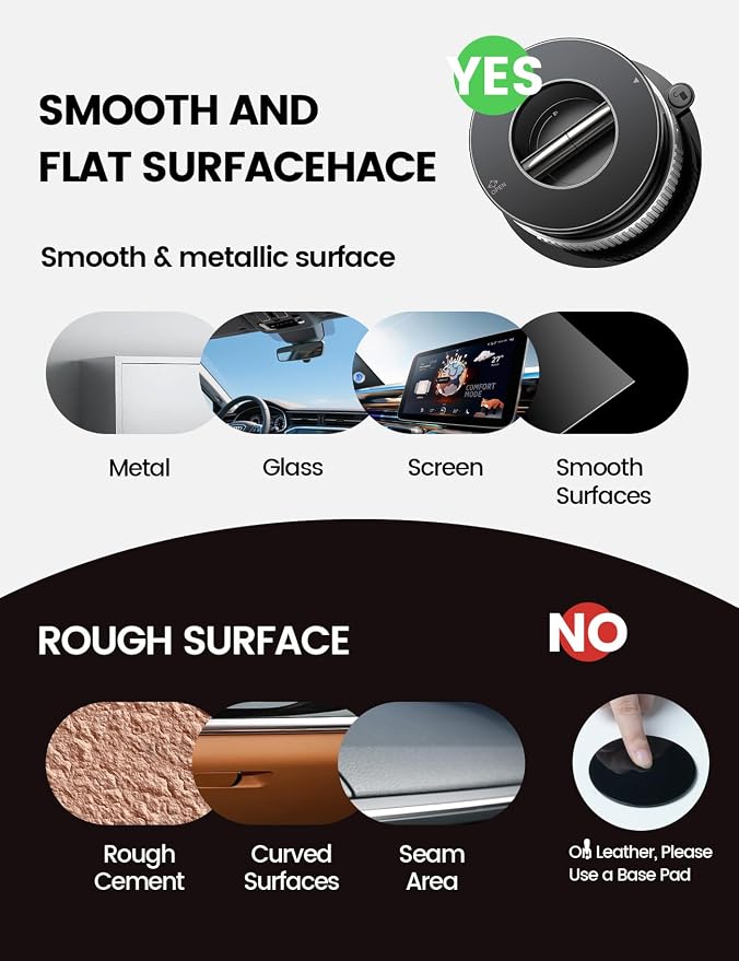 Lamicall for MagSafe Car Mount 70LBS Vacuum Suction Dashboard & Windshield | 20X Magnet Car Phone Holder 360° Foldable Magnetic Phone Holder for Your Car fit iPhone 17 16 15 14 Pro Max Gift Truck Silver - Image 6