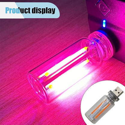 USB LED Atmosphere Light, Plug-in USB Ambient Retro Lamps, Mini LED Car Interface Charging Night Light for Hallway, Bedroom (Pink) - Image 6