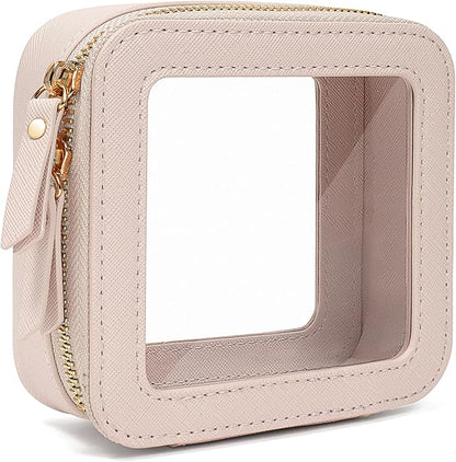Travel Clear Makeup Bag Set, TSA Approved Cosmetic Bag Case with Zipper Portable Makeup Pouch Toiletry Bag Traveling Cosmetic Organizer Storage Bag Car Organizer Car Essentials by FFpaw