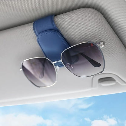 Sunglass Holder for Car Sun Visor Sunglasses Clip Car accessories -Blue | sun visor organizer, ticket card clip, eyeglass sunglasses holder, one-handed magnetic, anti-scratch, car stuff for women men - Image 8