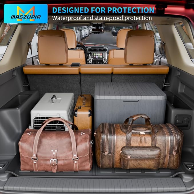 Floor Mats & Trunk Mat for 2013-2024 Toyota 4Runner 5 Seat | Fit without Sliding Tray, TPE All Weather Floor Liner Trunk Mat Cargo Mat Cargo Liner 4 Runner Accessories - Image 7