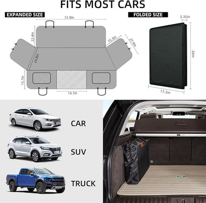 Hard Bottom Dog Car Seat Cover for Back Seat,Seat Extender for Dogs | Strong Support,More Rest Space,Waterproof, Scratch Resistant,Car Seat Protector,Dog Hammock for Car/SUV/Small Truck - Image 6