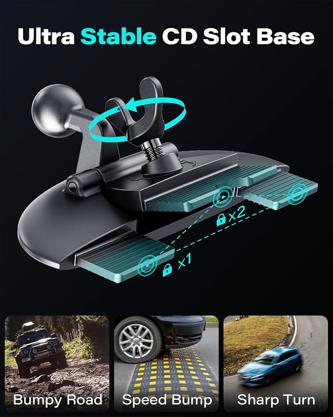 for MagSafe CD Phone Holder for Car, Foldable Longarm CD Phone Mount | 17 N54 Magnets Secure Hold, 360° Rotation, Hollow Socket Fits iPhone 12-17 Series, MagSafe Cases, Pop Grip & Ring Holders - Image 7