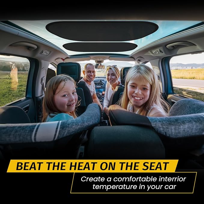 Car Window Shades, Static Cling Sun Shade, UV Protection, 2 Pack 20x12 | Static Cling Installation, UV Protection, Breathable Mesh Design, Fits Most Car, Easy to Install & Remove, Safe for Babies - Image 5