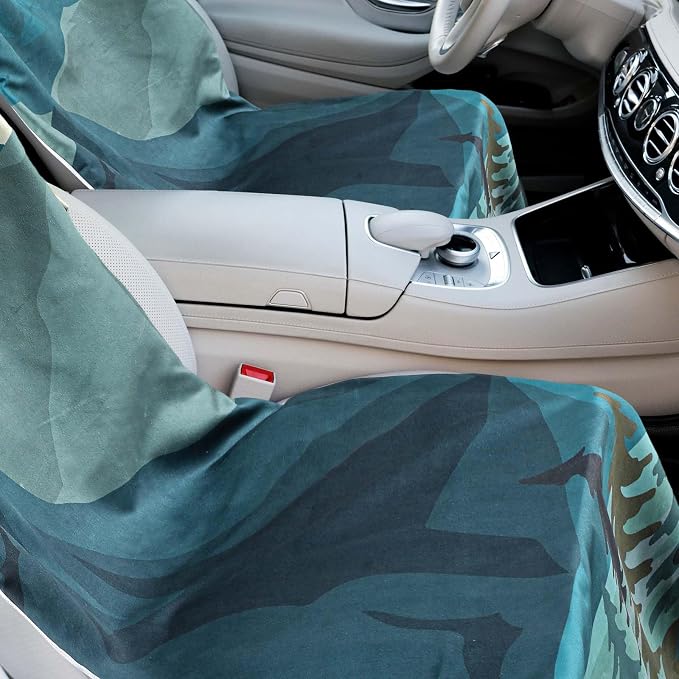 Hahafelt 2 Pack Car Seat Towel Cover with Storage Bag, Grizzly Guide | 63 x 32 in Car Towel Seat Cover Non Slip Waterproof, Gym Workout Swimming Running, Machine Washable Sweat Absorbent Protector - Image 5