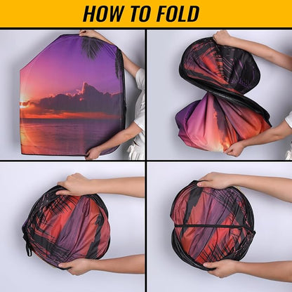 Car Windshield Sun Shade, Foldable Reflective UV Front Sunshade | 57" x 31", Sun Visor Blocks UV Rays & Keep Cool for Cars Interior, Fits Sedans, SUVs & Trucks, Foldable & Easy Storage - Image 3