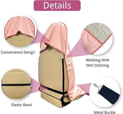 Waterproof Car Seat Cover for Front Seats, Protector for Cars SUVs Trucks, Sweat Towel Seat Covers Bucket for Gym,Workout,Beach,Hiking,Running and Swimming(Pink, 2PCS Front Seat Towel) - Image 3