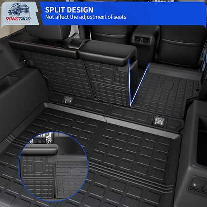 Rongtaod Cargo Mat & Backrest Mats for 2010-2024 Toyota 4Runner 5 Seats | without Sliding Tray, Trunk Mat Cargo Liner TPE All Weather Back Seat Cover Protector 2023 4 Runner Accessories - Image 3