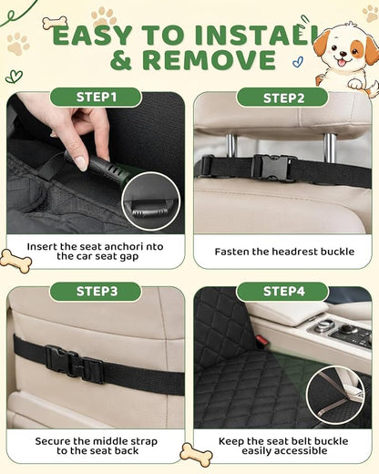 Victoper Dog Car Seat Cover, 600D Heavy Dute Car Seat Cover for Dogs Pets,100% Waterproof Anti-Scratch Nonslip Dog Seat Cover for Cars, Seat Covers Protector for Sedan SUV Truck Small Black - Image 6