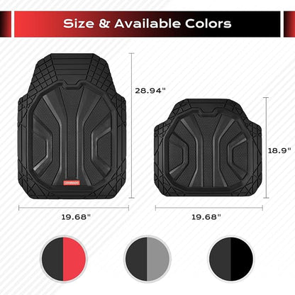 Coverado Car Floor Mats for Cars, Waterproof Car Mats All Weather Truck Floor Mats for SUV, Automotive Heavy Duty Floor Mat Full Set Universal Trim to Fit Car Mats for Cars SUV Truck (4 Pcs,Black) - Image 7
