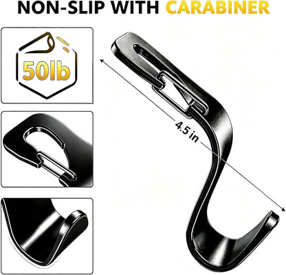 4 Pack Car Back Seat Headrest Hook Hanger for Purse Grocery Bag Handbag Hat, Purse Hook for Car with Clip - Image 6