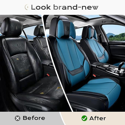 Coverado Car Seat Covers, Seat Covers for Cars, Waterproof Leather Auto Seat Protectors, Leather Car Seat Cushion, Car Interiors Accessories Universal Fit for Most Cars - Image 9