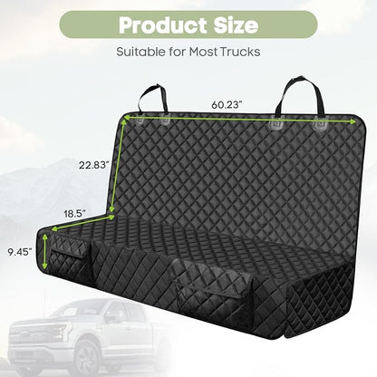 Dog Car Seat Cover for Trucks Ford F150/Chevrolet Silverado 1500 | Ram 1500/GMC Sierra 1500, Waterproof Nonslip Heavy Duty Back Seat Cover for Dogs - Image 3