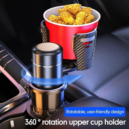 Car Cup Holder Expander, 2-in-1 Manual 360 Rotation | 2-in-1 360° rotating design, durable ABS build, twist-to-install, for daily commute, stable on flat roads - Image 7