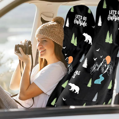 1 Pack Car Seat Towel Covers with Storage Bag, Multifunctional Camping Towel for Gym Outdoor Sport, Picnic, Beach, Pet Dog Travel,Non-Slip Washable Car Seat Protector (Adventure) - Image 6