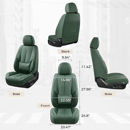 Coverado Car Seat Covers, Seat Covers for Cars, Waterproof Leather Auto Seat Protectors, Leather Car Seat Cushion, Car Interiors Accessories Universal Fit for Most Cars - Image 4