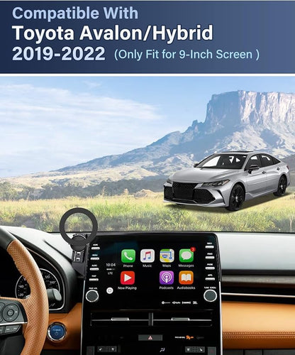 PZK Phone Holder for Toyota Avalon/Hybrid 2019-2022 Accessories 9'' Screen | Magsafe Magnetic Screen Car Phone Mount Fixed Clip Hands-Free 360° Rotation Not Affect Air Vent Phone Cradles Anti-Shake - Image 2