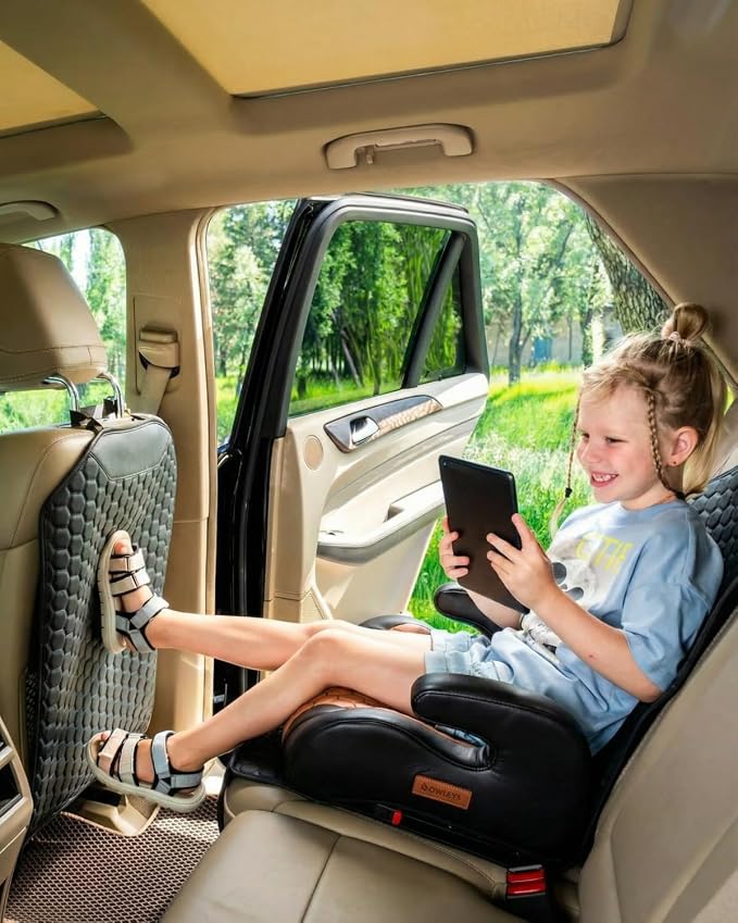 Set Seat Back Organizer & Car Seat Protector Hexy Waterproof & Non-Slip Protector for Child Car Cushion for Leather and Fabric Seats (Black Set 2) - Image 9