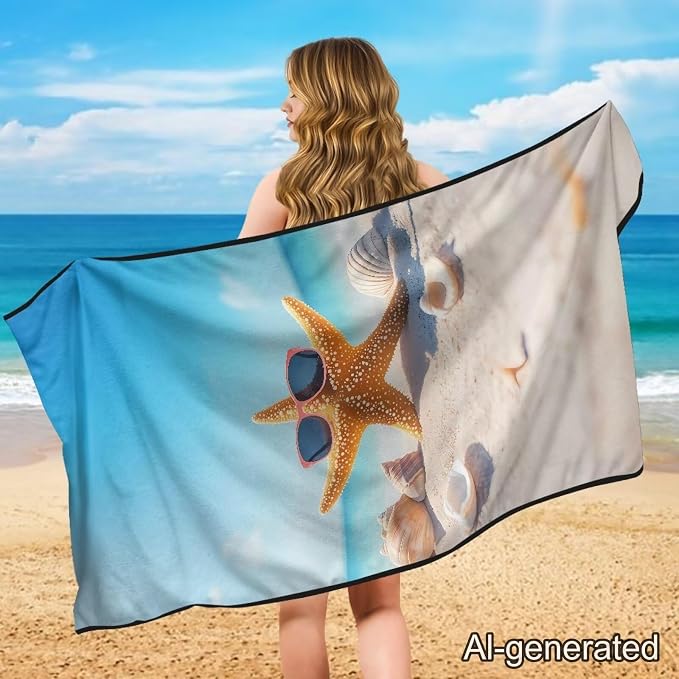 Funny Starfish Car Towel Seat Cover Breathable Soft Car Seat Towel Cover with Storage Bag Easy to Store Universal Fit for Most Vehicles - Image 4