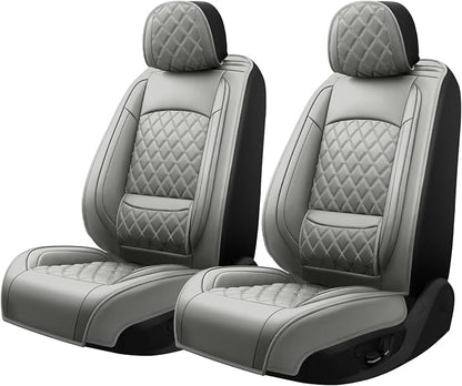 Fit for RAV4 Seat Covers Compatible with Toyota RAV 4 2007-2025 2026 - Waterproof Breathable Leather Automotive Seat Cushions Protector,Airbag Compatible,Only 2 Front seat Covers(Gray) - Image 3