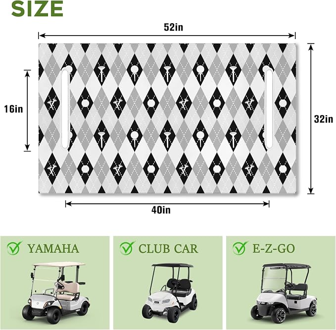 Golf Cart Seat Covers Club Car Golf Cart Accessories for Men Women Golf Carts Seat Towel Blanket 2-Seat Golf Cart Decorations - Image 2