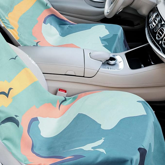 Hahafelt 1 Pack Car Seat Towel Cover with Storage Bag, Sasquatch Style | 63 x 32 in Car Towel Seat Cover Non Slip Waterproof, Gym Workout Swimming Running, Machine Washable Sweat Absorbent Protector - Image 5