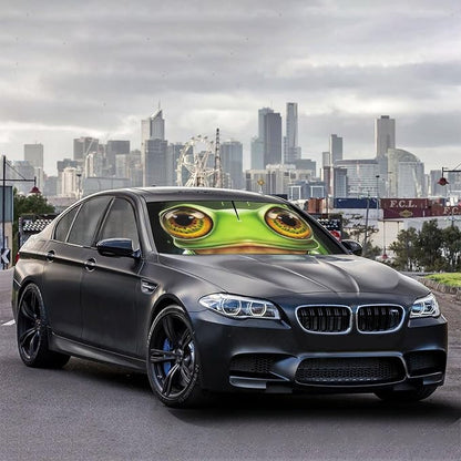 Frog Eye Car Windshield Sun Shade Umbrella Automotive Windshield Sunshade Foldable Front Car Accessories Interior Decor to Keep Vehicle Cool for Most Vehicles 57'' X 30'' - Image 3