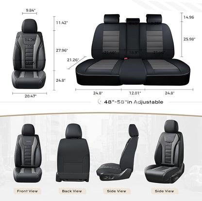 Coverado Car Seat Covers, Front Covers for Cars, Car Seat Cover Front Seats, Automotive Seat Cover, Waterproof, Leather Car Seat Cushion, Universal Interior Covers Seat Protectors for Most Cars - Image 6