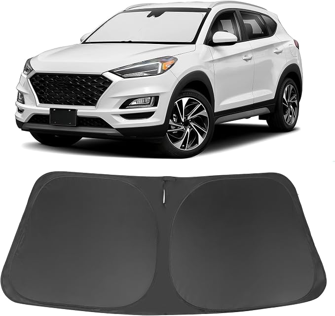 Windshield Sun Shade for 2016-2021 Hyundai Tucson Accessories | Full covered for windshield, Foldable & Durable, Block UV Rays, Reduce Heat, Easy to install, Keep Car Cooler by LHFLIVE