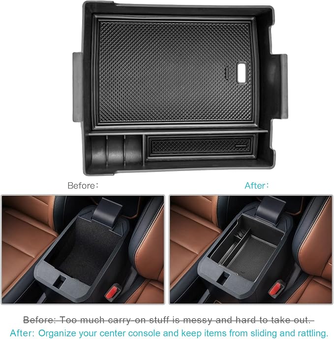 CDEFG Maverick Center Console Organizer for 2022 2023 2024 2025 2026 Ford Maverick Truck Accessories Central Console Armrest Tray Storage Box Insert Tray Coin Container - Image 2