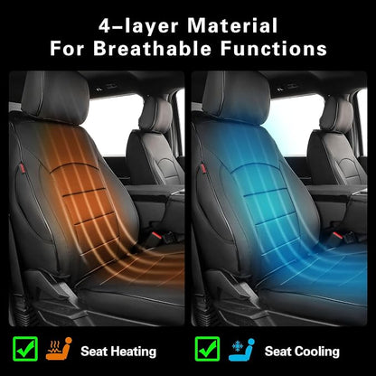 EKR F150 Seat Covers Custom Fit for (SuperCrew) 2015 2016 2017 2018 2019 2020 Ford F-150 Raptor,(4 Door,2nd Row W/Armrest),Heavy Duty Waterproof Protection for Work Trucks-Faux Leather(Black) - Image 6