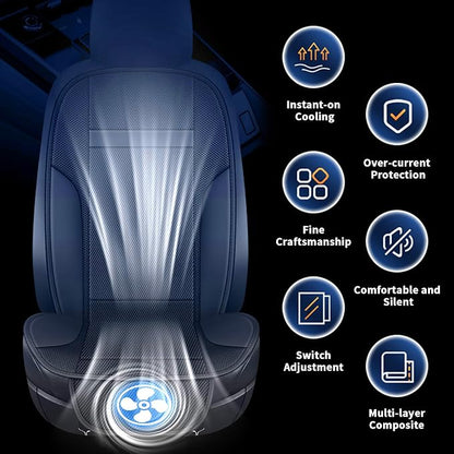 SriGM Cooling Car Seat Cushion 12V Summer Seat Rapid Cooling Seat Cover | Comfortable Cooling Car Seat Cushion Breathable Automotive Cooler Pad for Summer Driving Cars SUV Truck Universal Fit 1 Pack - Image 6