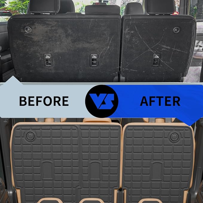 Rongtaod 2nd Row Kick Mats for 2022-2026 Nissan Pathfinder 7&8 Seats | 2nd Row Backrest Mats TPE All Weather Back Seat Cover Protector 2024 Pathfinder Accessories - Image 2