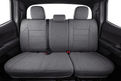 2nd Gen Tacoma Seat Covers Custom Fit for 2012-2015 Toyota Tacoma Double Cab/Crew Cab Base (Regular Seats),Fully Covered Polyester Truck Seat Protector-Full Set (Gray) - Image 5