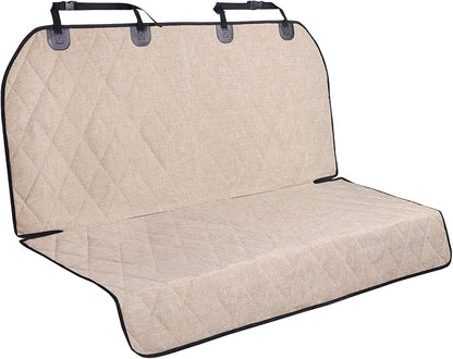VIVAGLORY Dog Seat Cover Pet Seat Protector, Large, Heather Khaki | Backseat Cover for Car Suv & Truck, Back Rear Backseat Bench Protector by VIVAGLORY