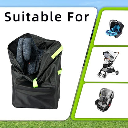 Flylin Car Seat Travel Bag,Double Waterproof Oxford Gate Check Bags | for Most Infant Carseat,Infant Carriers,Booster Seats,with Padded Backpack Shoulder Strap, 85x43x43cm - Image 6