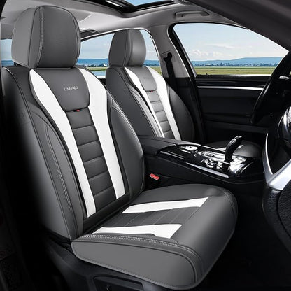 Coverado Car Seat Covers Full Set, Seat Covers for Cars, Front Seat Covers and Back Seat Cover Waterproof Leather Automotive Seat Cover, Universal Car Interior Protectors Cushion for Most Cars - Image 8