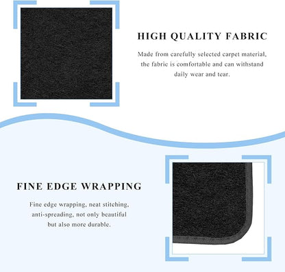 4PCS Car Floor Mats, Waterproof Non-Slip Car Floor Liners with Safety Heel Pad, All-Weather Wear-Resistant Mats Heavy Duty Universal Carpets for Truck SUV Van Sedan (Black) - Image 3