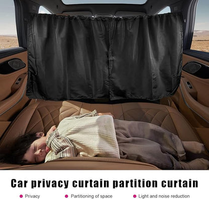 Ohleats Car Divider Curtain, Automotive Privacy Blackout Divider Curtain for Sleeping & Camping, Removable Vehicle Sunshade Screen Blocks Heat, UV Rays, Universal Car Accessories - Image 4