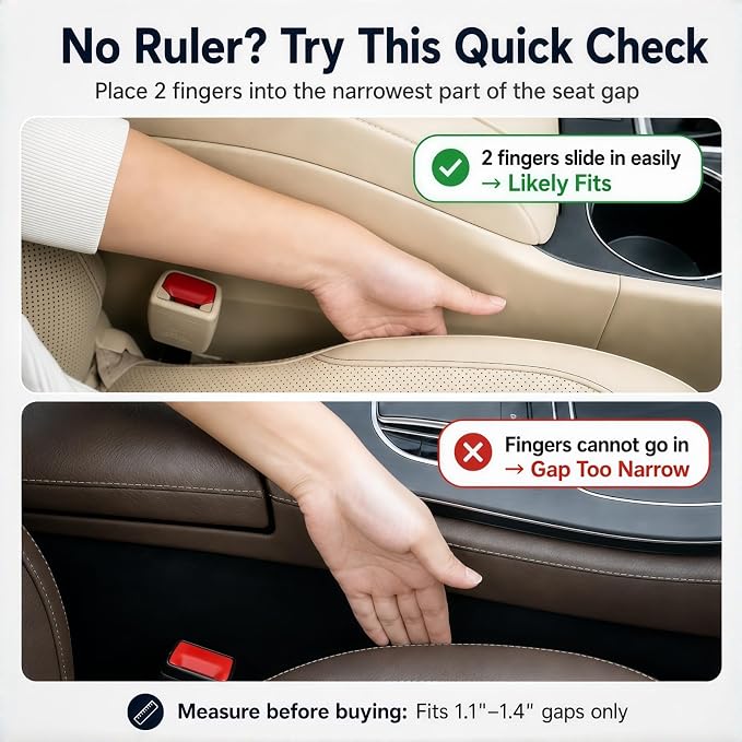 EnzeroTools Car Seat Gap Filler, 2-Pack No-Drop Seat Side Gap Seam Filler Organizer with Phone Holder, Universal Fit Fill The Gap Between Seat & Console, Perfect for Car, SUV, Truck - Image 6
