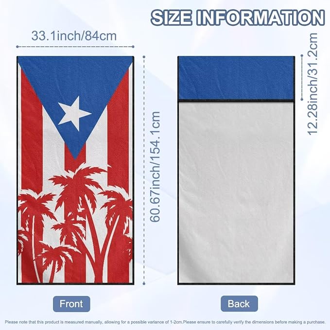 SEANATIVE Puerto Rico Flag Towel Seat Covers for Cars - Quick-Dry Sweat Towels for Gym, Hiking & Beach with Anti-Scratch Design (Machine Washable, Universal Fit) - Image 7