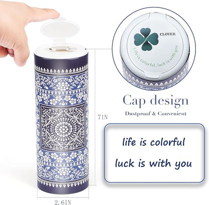 Car Round Canned Tissue Box Cup Holder Facial Tissues,Cylinder Tube Face Towel,4 Canister 3-Ply Car Napkins for Travel Tissue Bulk Fit Home,Office,School by CLOVER - Image 5